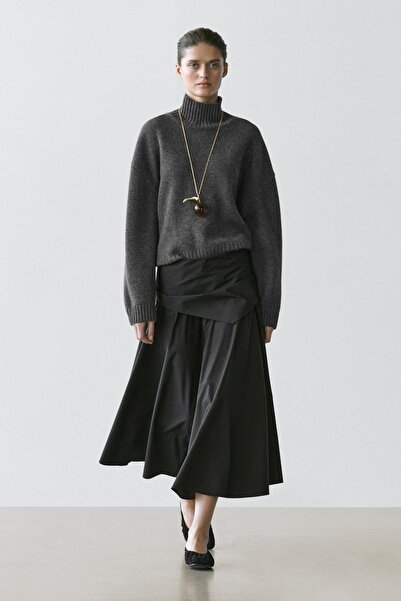 Massimo Dutti Midi skirt with scarf detail