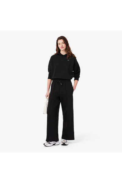 Lacoste Kadın Wide Leg Siyah Eşofman Altı