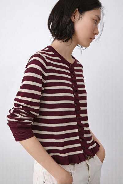Touché Privé Firfirli Striped Knitted Cardigan