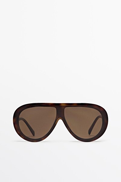 Massimo Dutti Kaplumbağa desenli aviator güneş gözlüğü