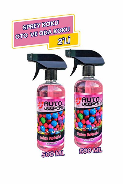 AutoDeepen 2'li Sakız Kokulu Sprey Oto Parfüm Ve Oda Parfümü Ortam Kokusu Ara...