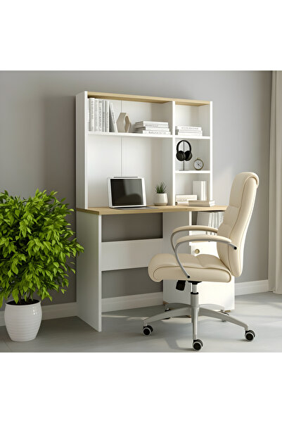 Misterium Focus 3 Raflı Bilgisayar ve Çalışma Masası - Beyaz