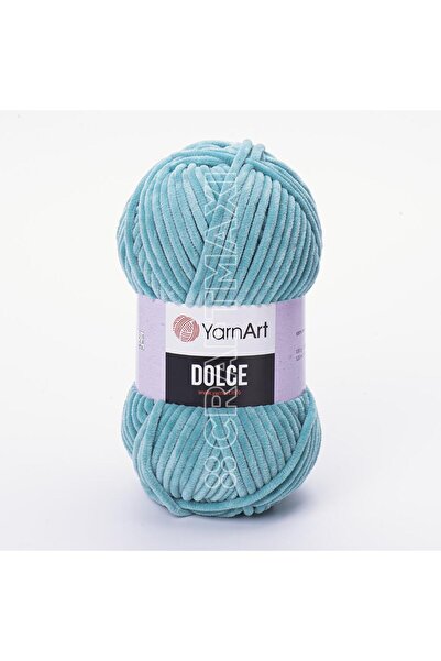 Yarnart دولتشي - خيط حياكة يدوي مخملي باللون الفيروزي الفاتح-770