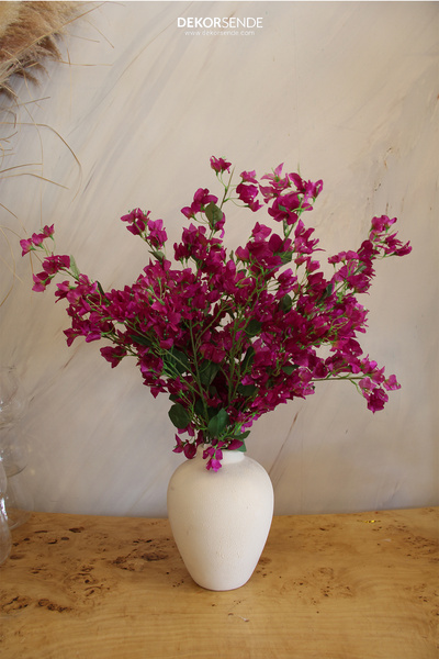 Dekorsende Yapay Fuşya Begonvil Dalı 118 Cm