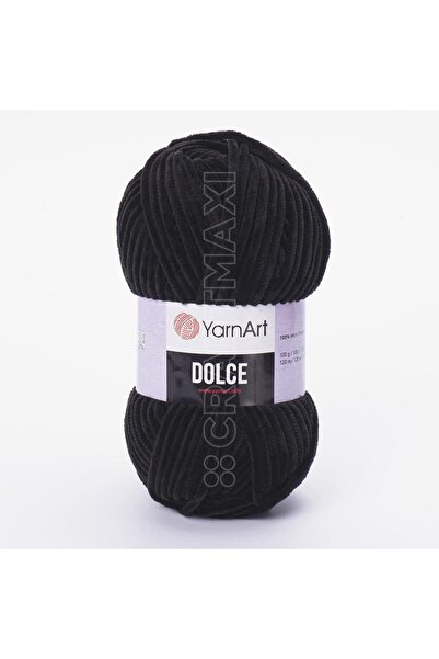 Yarnart DOLCE - KADİFE EL ÖRGÜ İPİ SİYAH-742