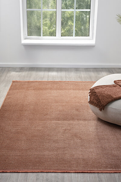 CASERA HOME Zen Taba Kaymaz Taban Makinede Yıkanabilir Dokuma Kilim Yolluk