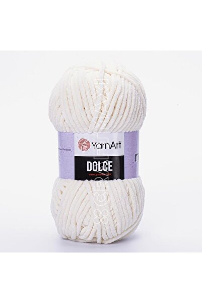 Yarnart DOLCE - КАДИФЕНА ПРЪЖКА ЗА ПЛЕТЕНЕ НА РЪКА СВЕТЛО КРЕМ-745