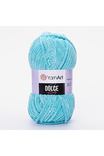 Yarnart دولتشي - خيط حياكة يدوي مخملي باللون الفيروزي-746