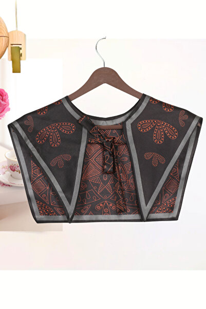 nurfemina Geometrik El İşi Desenli Zarif ve Modern Stil Omuz Şalı | "Midnight...