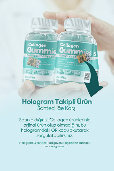 icollagen Gummies Jelibon Hidrolizat Kolajen & Prebiyotik