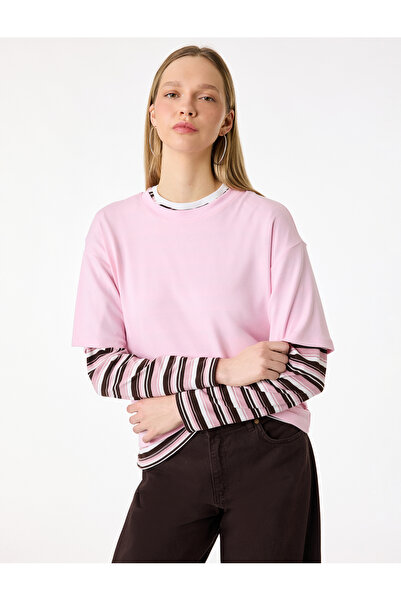 Koton Short Sleeve Crew Neck Modal Blend Basic Oversized T-Shirt