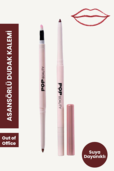 POP Beauty Dudak Kalemi, Suya Dayanıklı, Asansörlü, Waterproof Lıplıner- Out ...