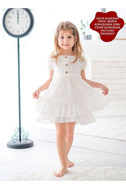 aysskids Alessi Mini haljina sa volanima za devojčice Lan