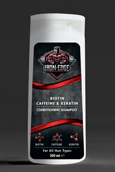 IRON EDGE Shampoo Keratin -Caffeine-Biotin 300ml