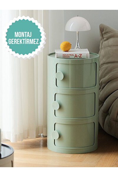 miniforms Duru 3 Çekmeceli Komodin Yeşil