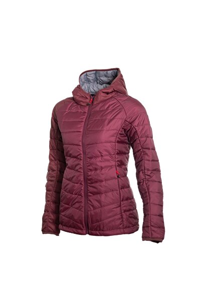 Cresta Kapüşonlu Kadın Şişme Mont - Bordo