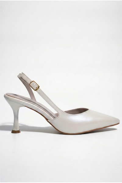 Redoxy حذاء نسائي من الساتان بتصميم غير متماثل ومقدمة مدببة وكعب رفيع