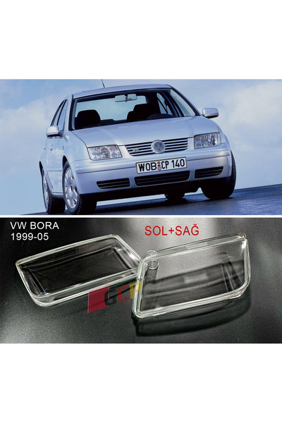 GCP German Car Parts Bora Far Camı Sağ-sol- Volkswagen Bora Yeni Far Camı Uyumlu