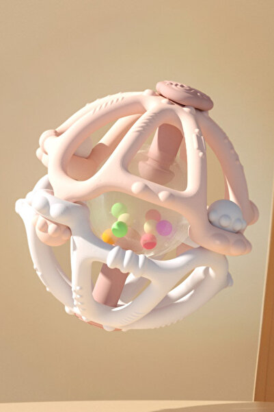 clickzu 2 в 1 играчка за никнене на зъби и дрънкалка, масаж на венците и успо...