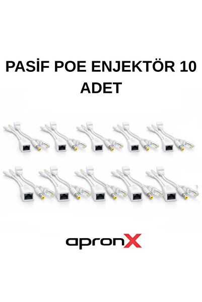 APRONX Pasif Poe Enjektör Poe Splitter Poesiz IP Kamera için 10 Çift