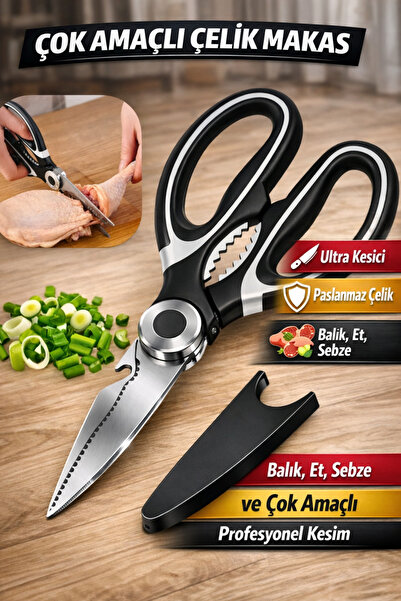 Manosta Ultra Sharp Stainless Steel Kitchen Scissors – Professional Cutting f...