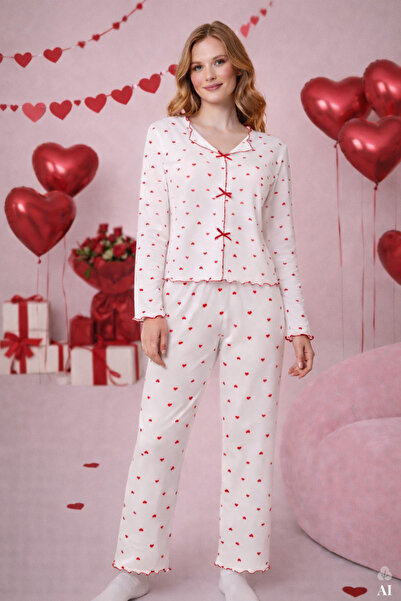 koza iç giyim Kadın Pamuklu Çıtır Çiçek Desenli Baby Overloklu Fiyonklu Uzun ...