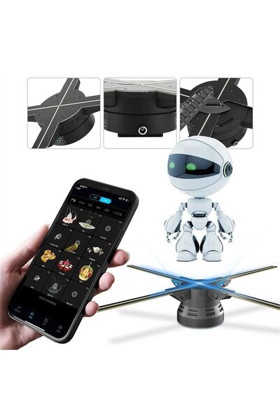 Hello Z7H 3D Hologram Fan - Holografik Video Görüntü Projektörü 52 Cm (Uzakta...