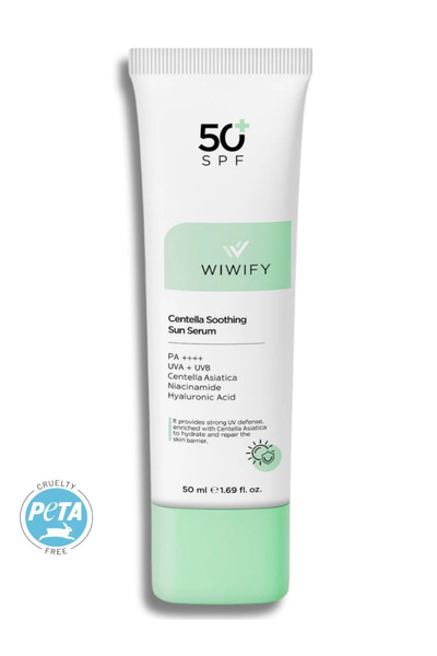 WIWIFY مصل الشمس المهدئ عالي الحماية من سينتيلا بعامل حماية من الشمس 50+ Pa++...