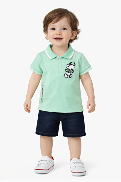 Chicsy Baby Erkek bebek pamuklu polo takım pantolon üst ikili takım düğün doğ...