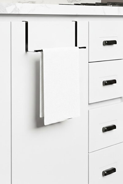 UG Home Siyah Dolap İçi Havlu Askısı Bez Askısı Mutfak Düzenleyici