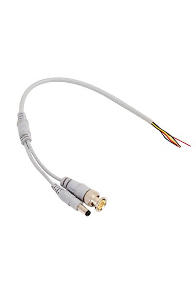 Powermaster PM-35 Erkek BNC + Power Jacklı 30Cm Güvenlik Kamera Kablosu