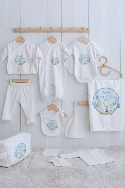 Tuğba Kuğu 11 قطعة عضوية من المستشفى - للأطفال - حصان هزاز أزرق