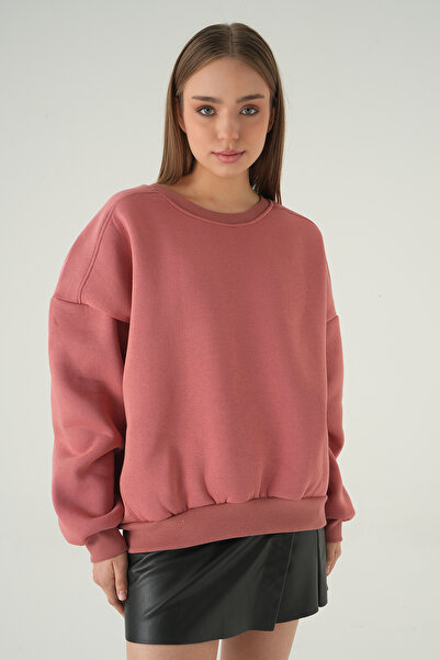 Rays Trandafir Uscat guler rotund Sweat 1029