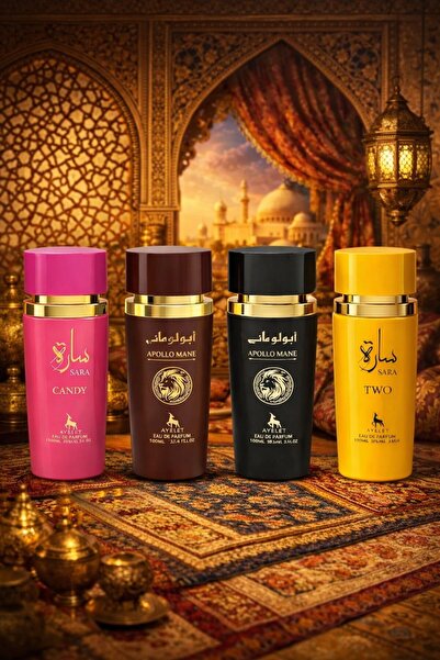 Ayelet Set of 4 Oriental Perfumes (2xWomen + 2xMen) - Sara Candy + Apollo Bla...