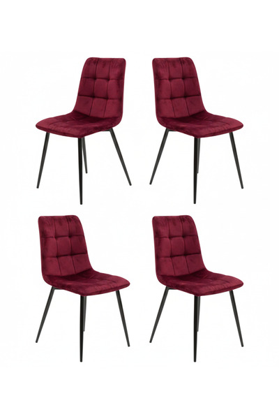 fara marca Mobila Casa upholstered chair set with Red Velvet