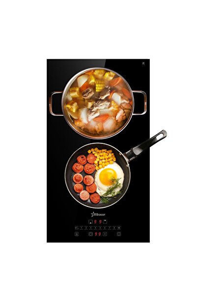 STARCREST Вграден котлон SIH-3232, Индукционен, 2 зони за готвене, 3500 W, Че...