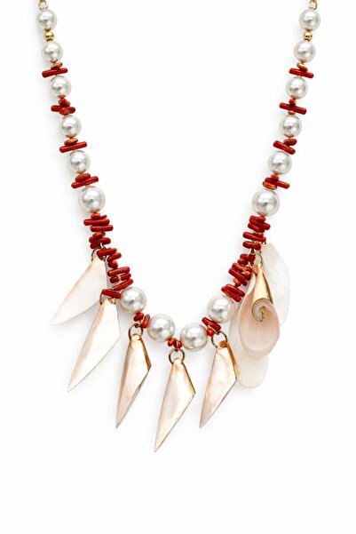 GLOW ACCESSORIES BAE Premium Quality Charmlı Pearl Sea Shell - Necklace Zra M...
