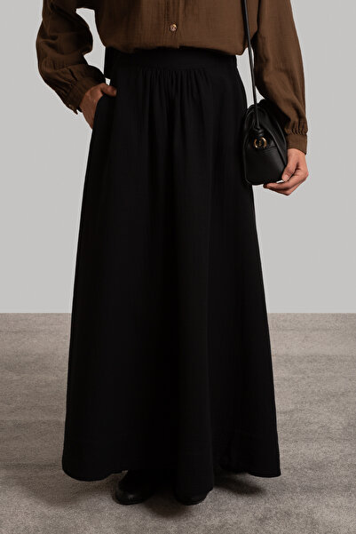 Lemaye Спідниця з мусліну з збірками - чорна
