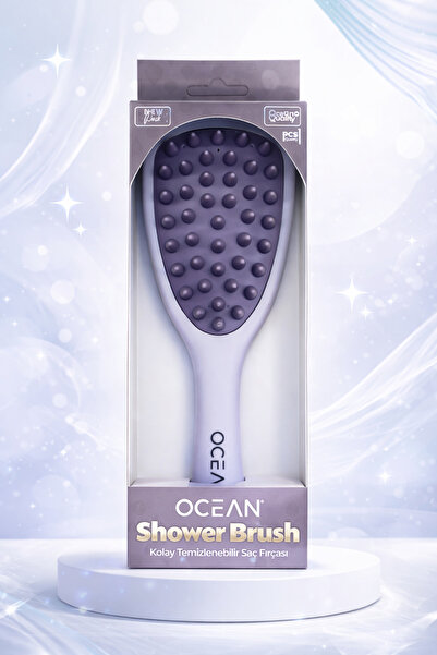 Ocean مشط استحمام من السيليكون الناعم لغسل الشعر وتدليك فروة الرأس