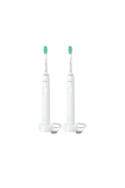 Sonicare Philips S3100 HX3675/13 electric toothbrush, double pack, white