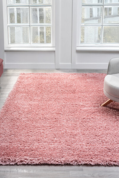 CASERA HOME Victoria Pembe Yumuşak Peluş Shaggy Dokuma Çocuk Oturma Odası Sal...