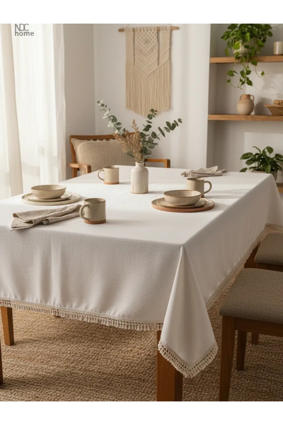 NDC HOME Organska sirovog platna krem pasta resa stolnjak