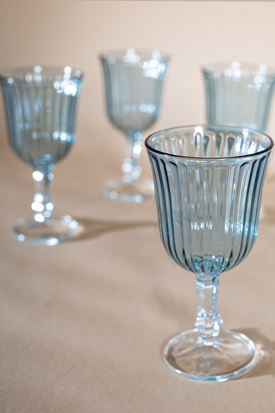 Rakle Splendid 4'lü Kadeh Seti Mavi 240 cc