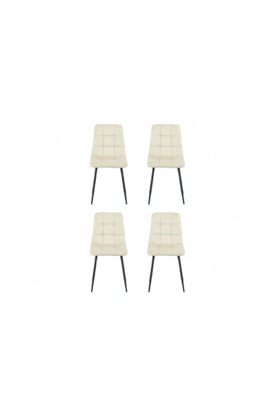 fara marca Mobila Casa upholstered chair set with Velvet BEIGE Velvet