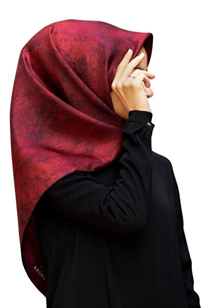 Vissona 57% ΜΕΤΑΞΙ 43% ΒΙΣΚΟΝΗ Μεταξωτό Ύφασμα Τουίλ με Σχέδιο Μπορντό Χρώμα ...