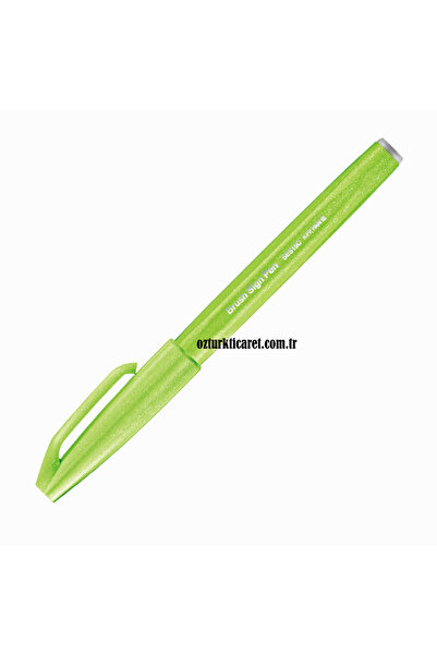 Pentel قلم تسجيل بالفرشاة، لون أخضر فاتح