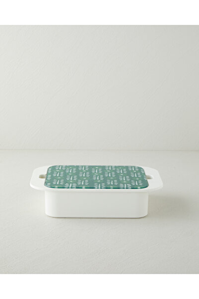 English Home طقم فطور من 4 قطع من Plantopia مصنوع من الميلامين مع غطاء زجاجي ...