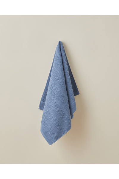 English Home Sandy Stripe Pamuk Yüz Havlusu 50x80 cm Lacivert