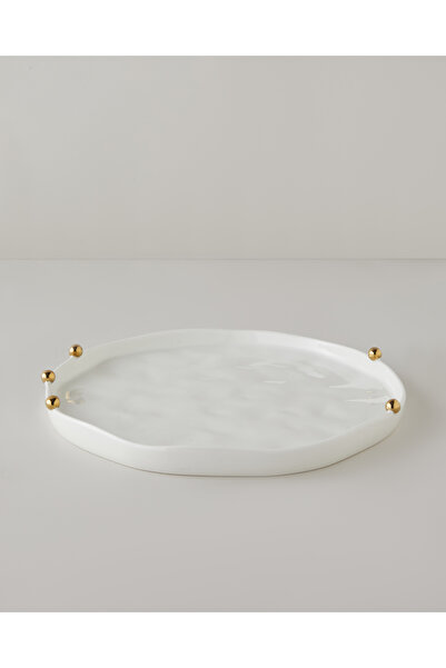 English Home Golden Gleam Porselen Supla 34 cm Beyaz-Gold