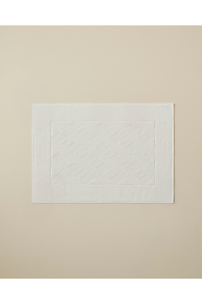 English Home Шик диамантена памучна кърпа за крака 50x70 cm слонова кост